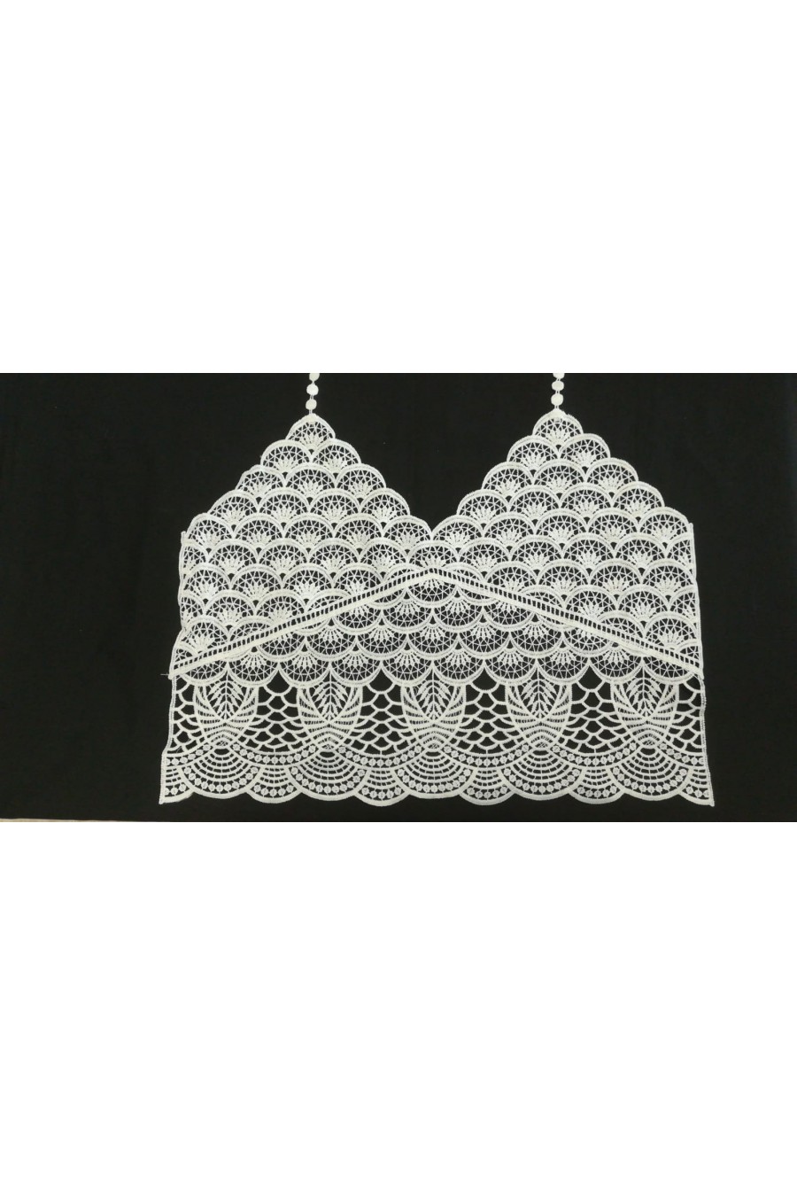 Ham İthal Polyester Brode Yaka, 42 cm