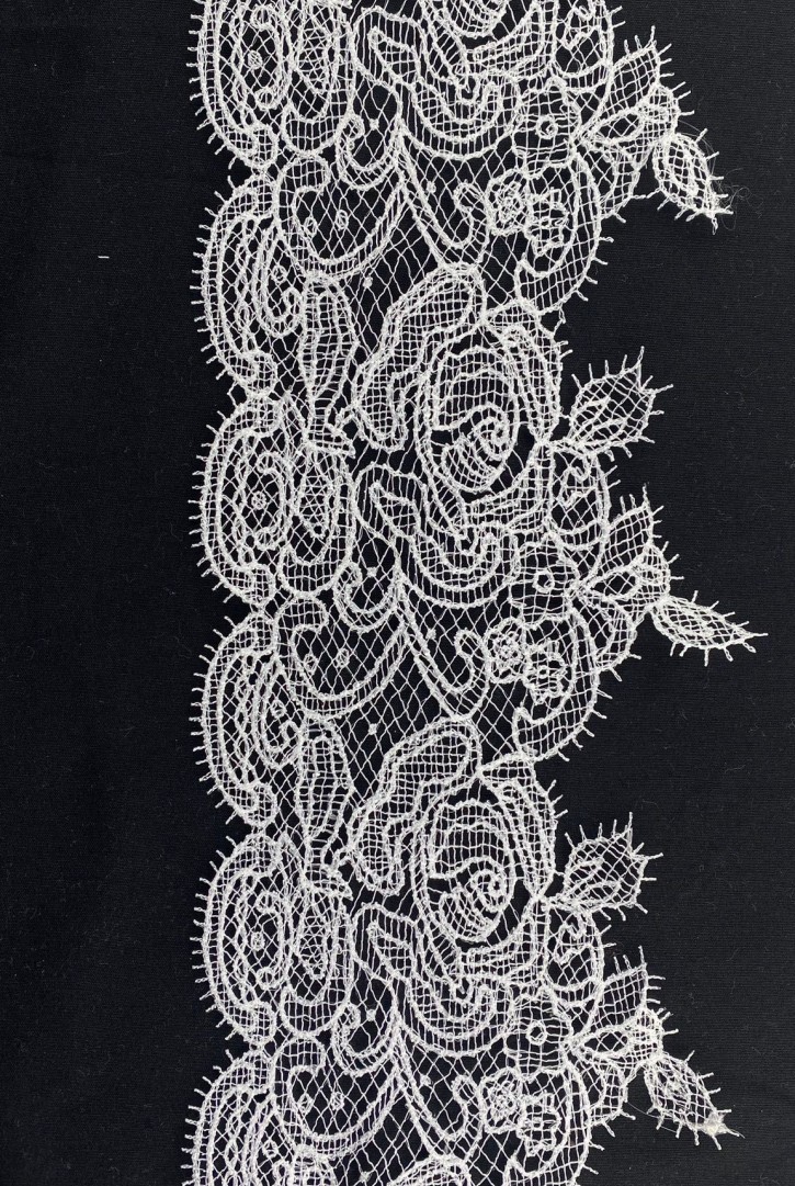 23072 DANTEL/İTHAL/BANT/POLYESTER/APLİKE/BEYAZ/12 CM