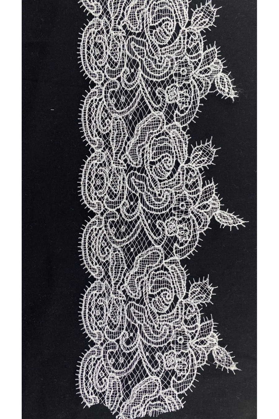 23072 DANTEL/İTHAL/BANT/POLYESTER/APLİKE/BEYAZ/12 CM