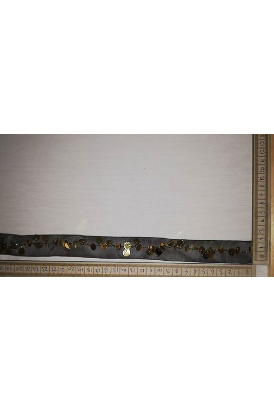 1582-METRE Siyah Boncuklu İthal Şerit