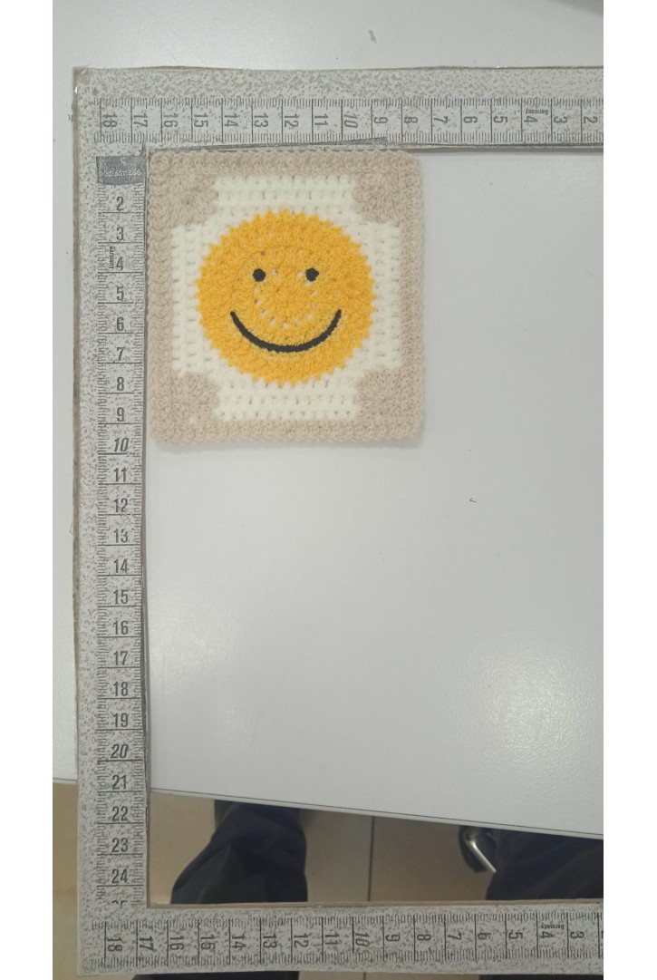 Taş-Ekru-Sarı Tığ İşi Aplik