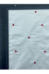 22039-METRE 22039 BRODE/YERLİ/LEZ/PAMUK VİSKON POLYESTER/KALP NAKIŞLI/PFD ZEMİN/KIRMIZI NAKIŞ