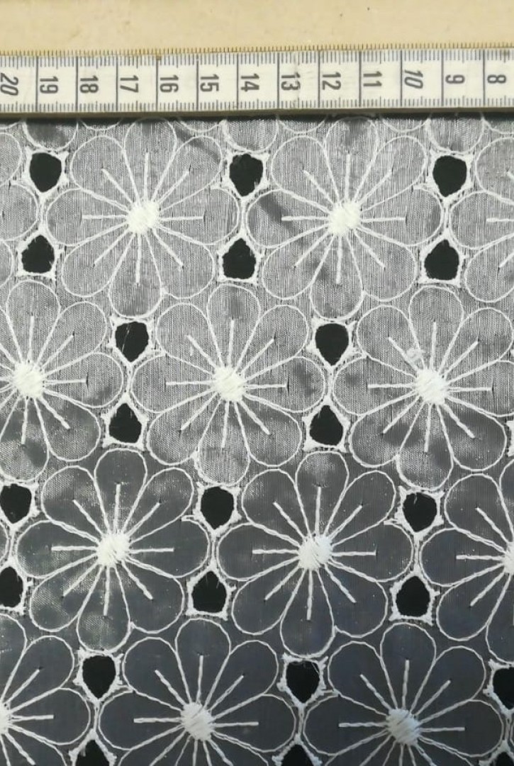 Brode Yerli Lez Organze Polyester Beyaz 120 CM