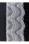 Off White Likralı Dantel Bant, 9.5 cm
