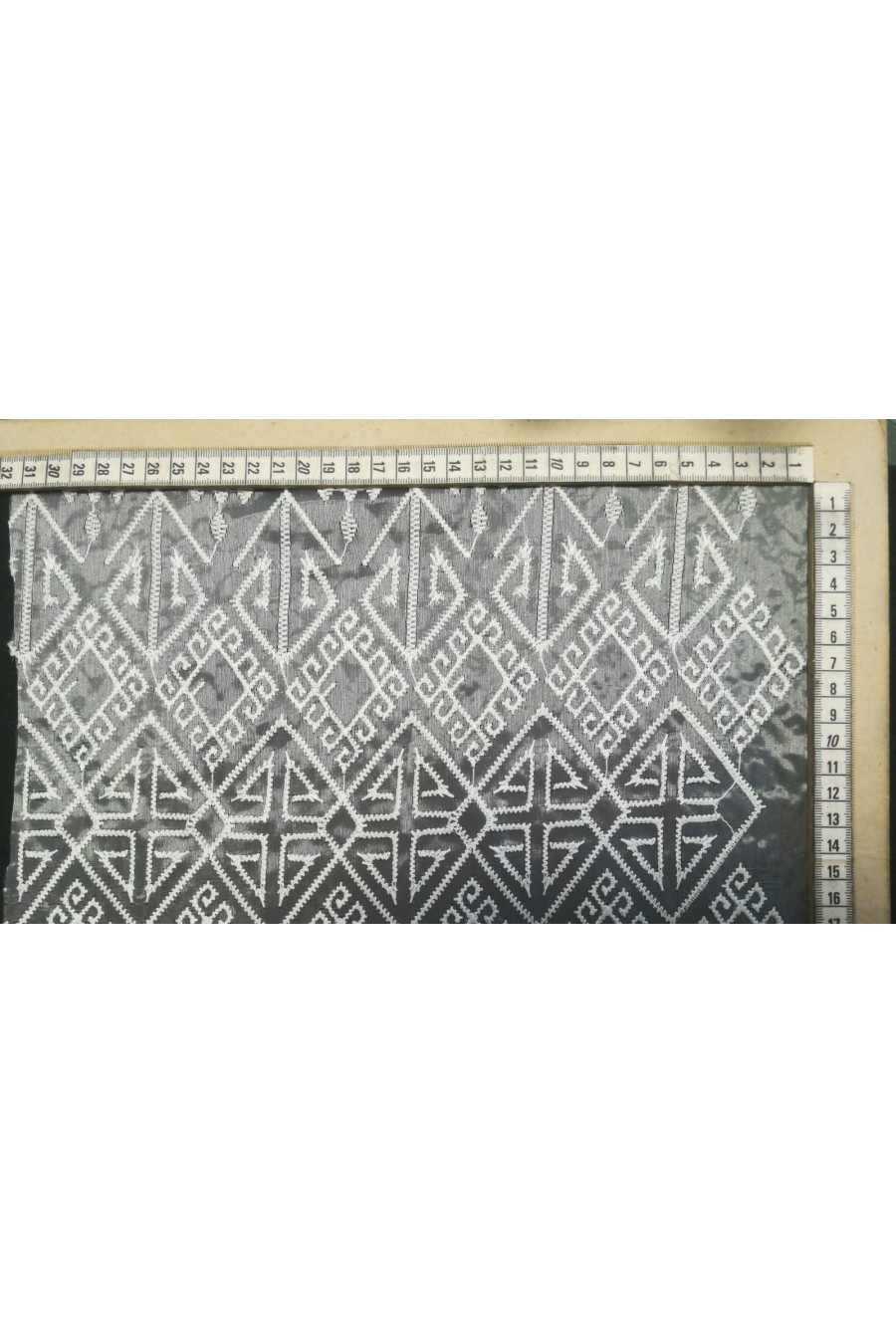 2914-METRE Beyaz Organze Brode Kumaş, 145 cm