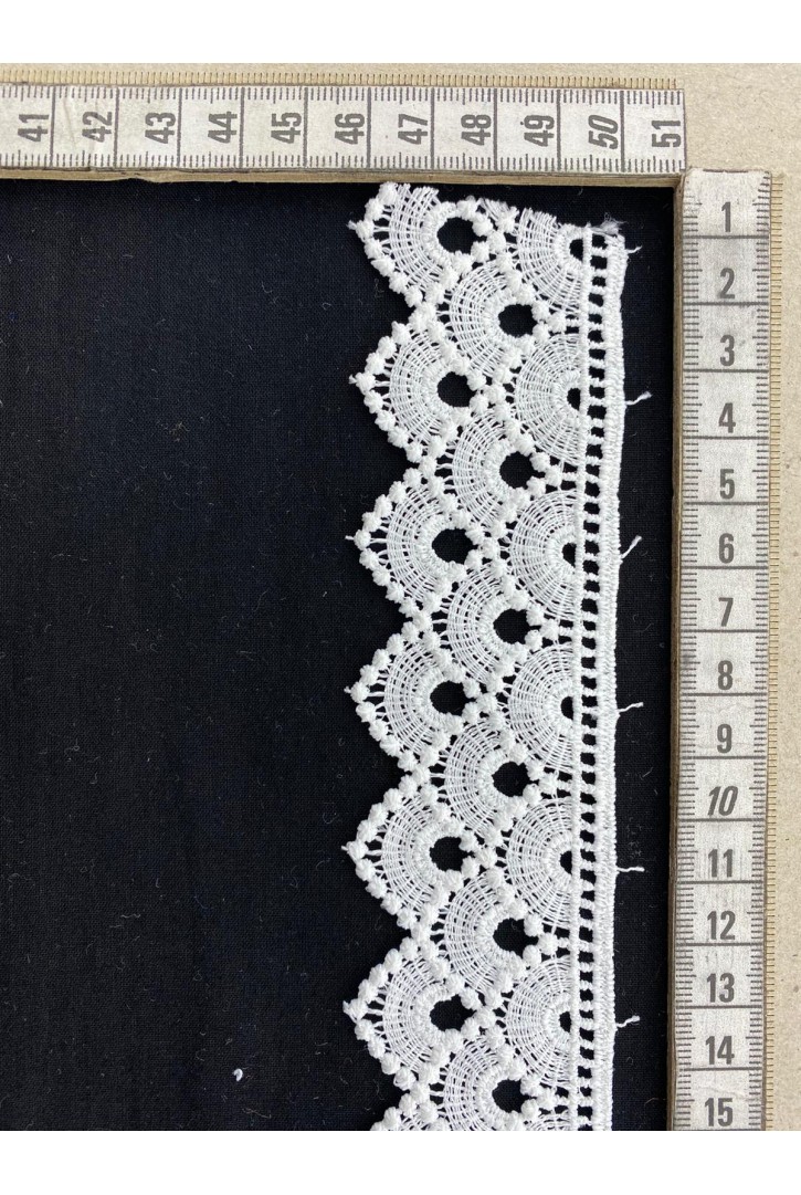 4 cm Ham Mat Güpür Brode Bant, Yerli