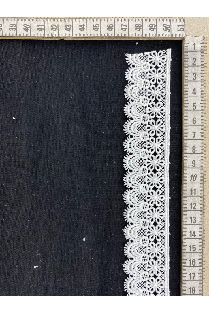 3 cm Ham Yerli Mat Polyester Güpür Brode Bant