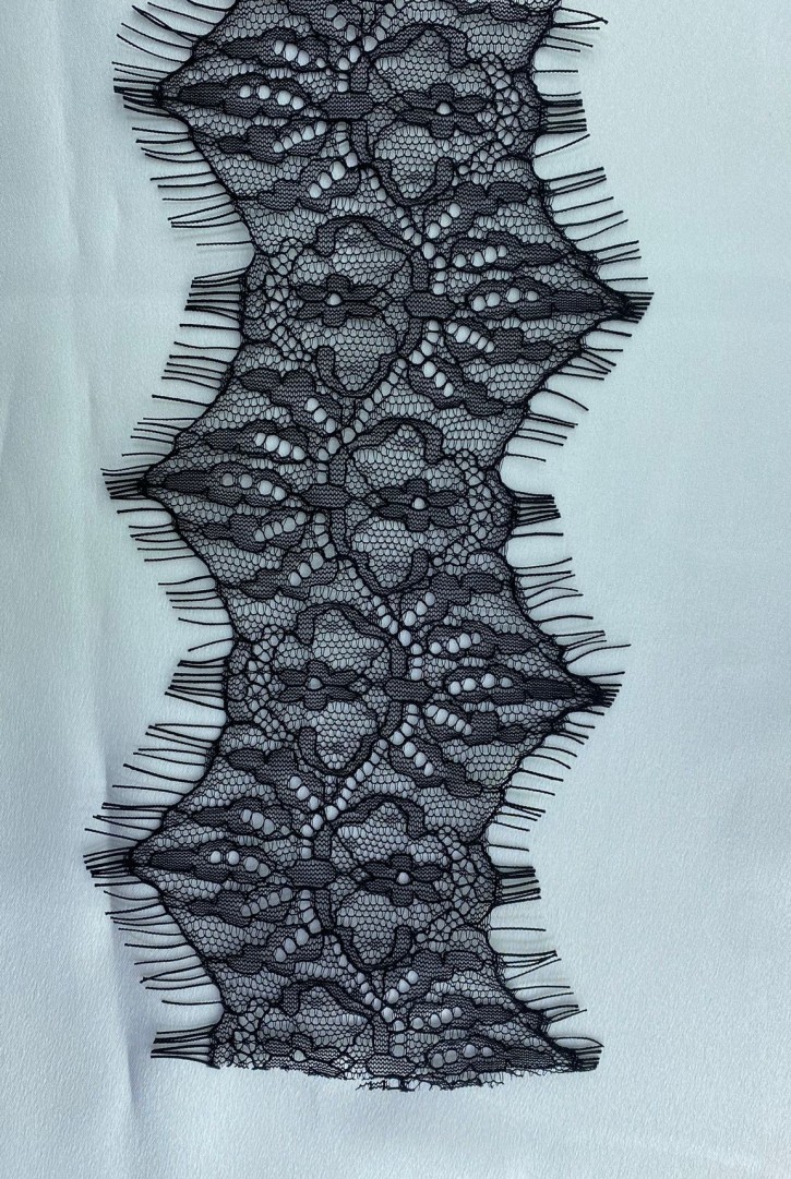 23140 DANTEL/İTHAL/BANT/NAYLON LİKRALI/SİYAH/9 CM