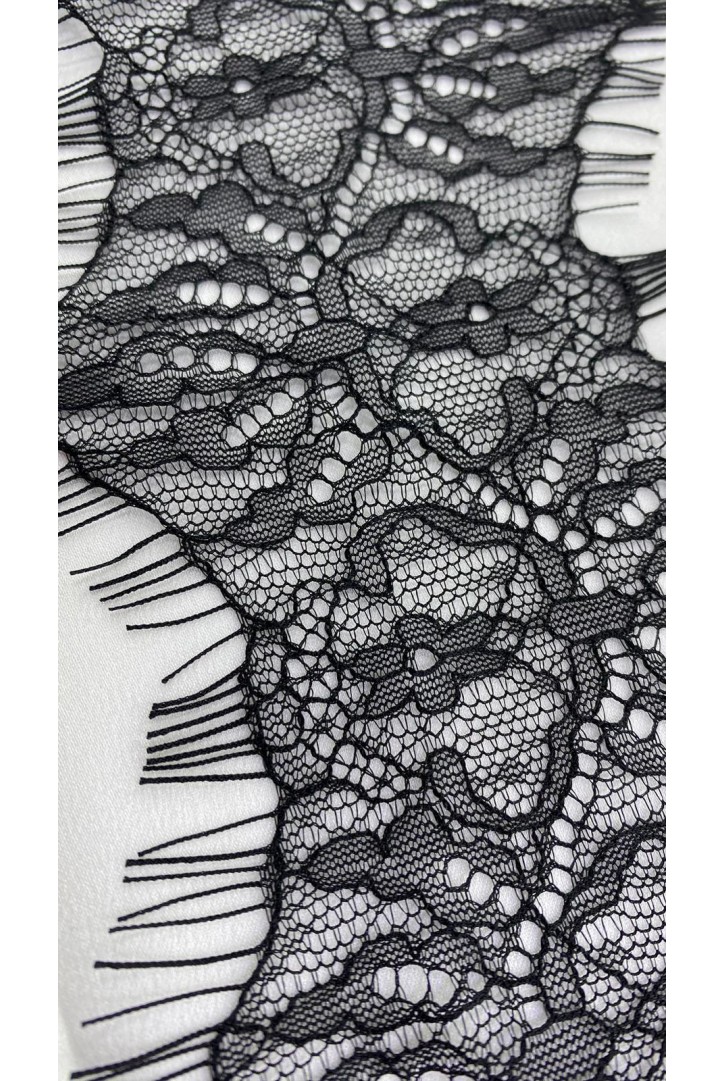 23140 DANTEL/İTHAL/BANT/NAYLON LİKRALI/SİYAH/9 CM