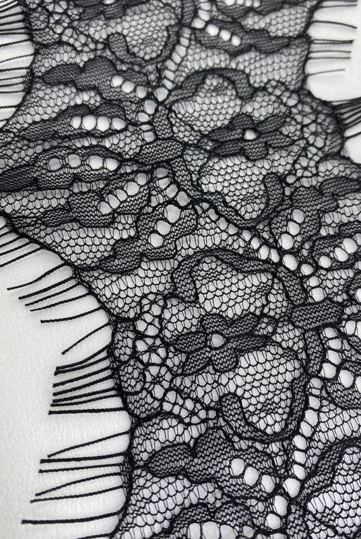 23140 DANTEL/İTHAL/BANT/NAYLON LİKRALI/SİYAH/9 CM