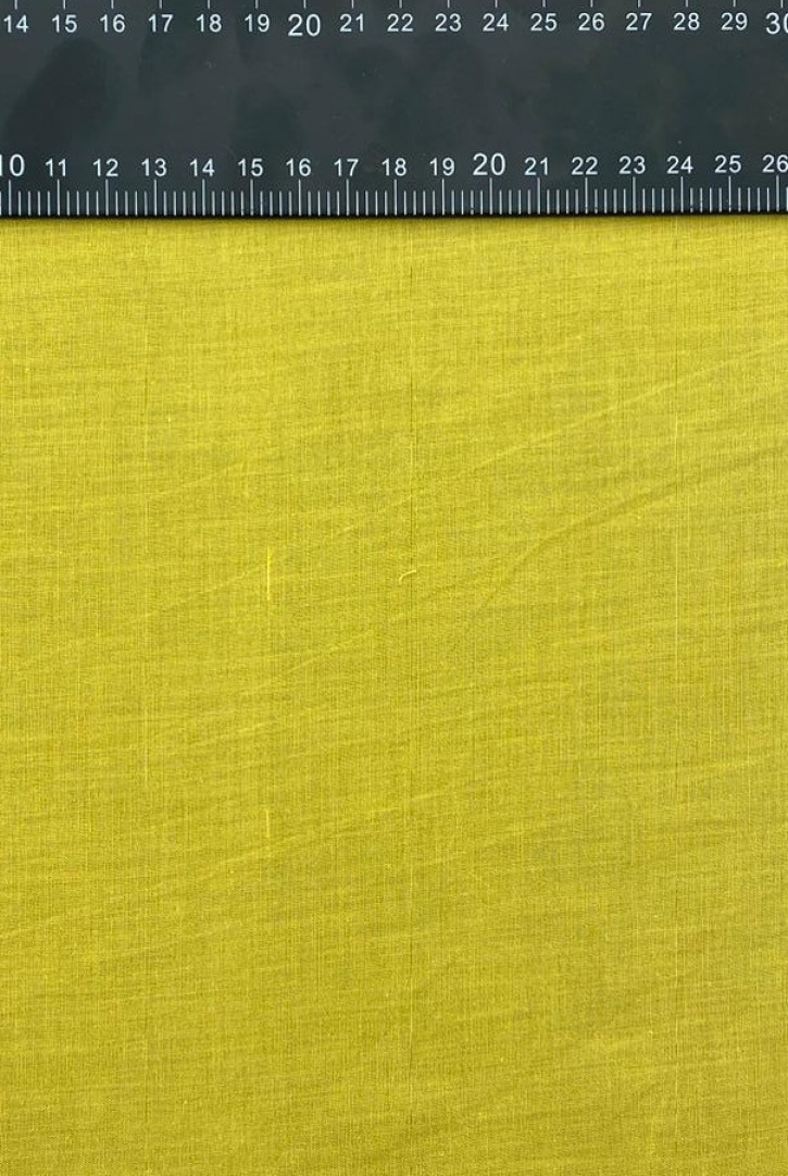 Koyu Sarı Pamuk Vual Yerli Brode Kumaş