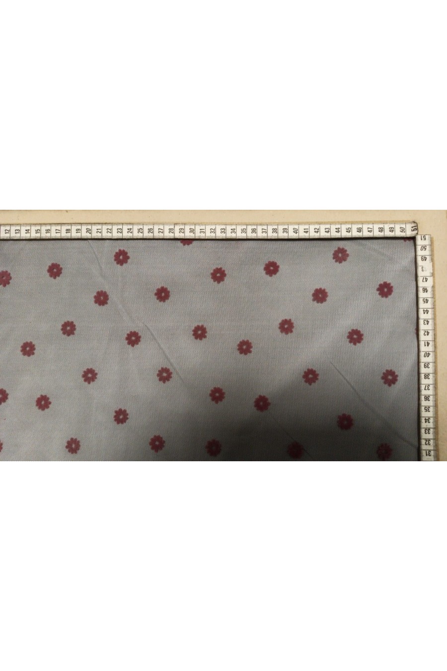 Siyah Zemin Pudra Flok Baskılı Tül - 150 cm