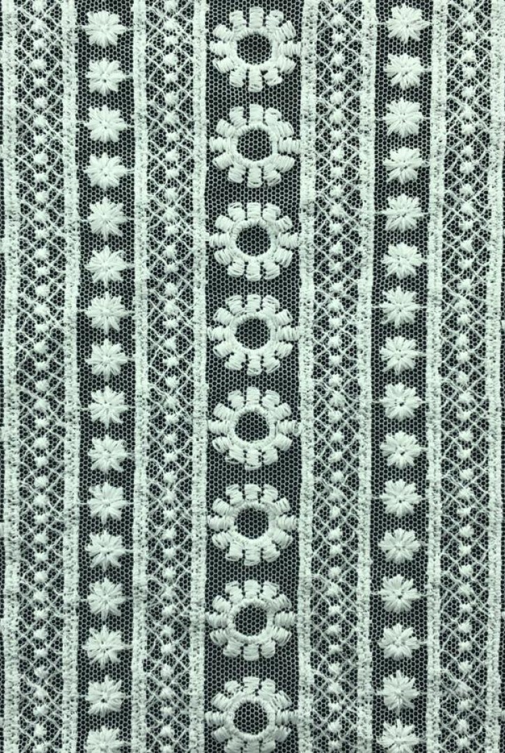 Ham Tül Üzeri Mat Brode - Yerli Polyester (12325)