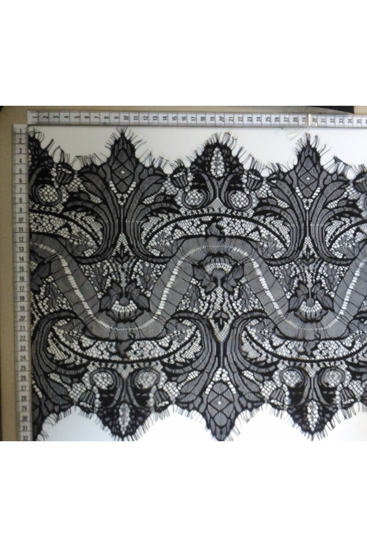 Siyah Renk Sakallı Naylon Bant Dantel, İthal