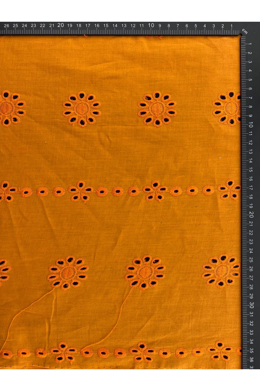 12665-METRE Turuncu Mat Polyester Vual Brode