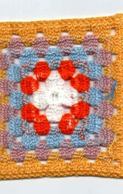 Sarı-Pudra-Mint-Turuncu Tığ İşi Akrilik Aplik