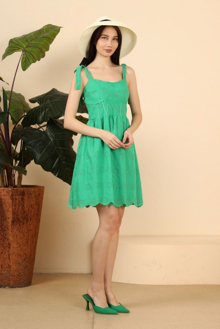 Kadın Bağcık Askılı Fisto Elbise