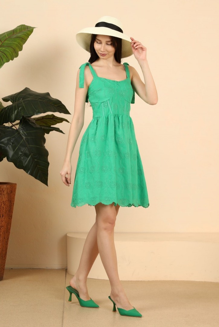 Kadın Bağcık Askılı Fisto Elbise