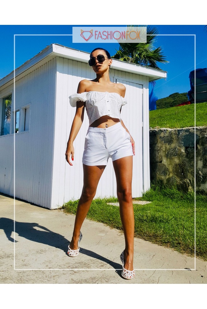 Kadın Madonna Yaka Fisto Bluz