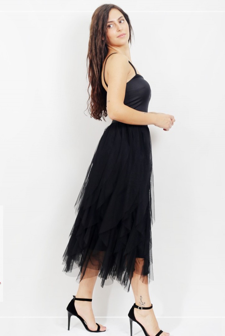Kadın Asimetrik Tül Etek