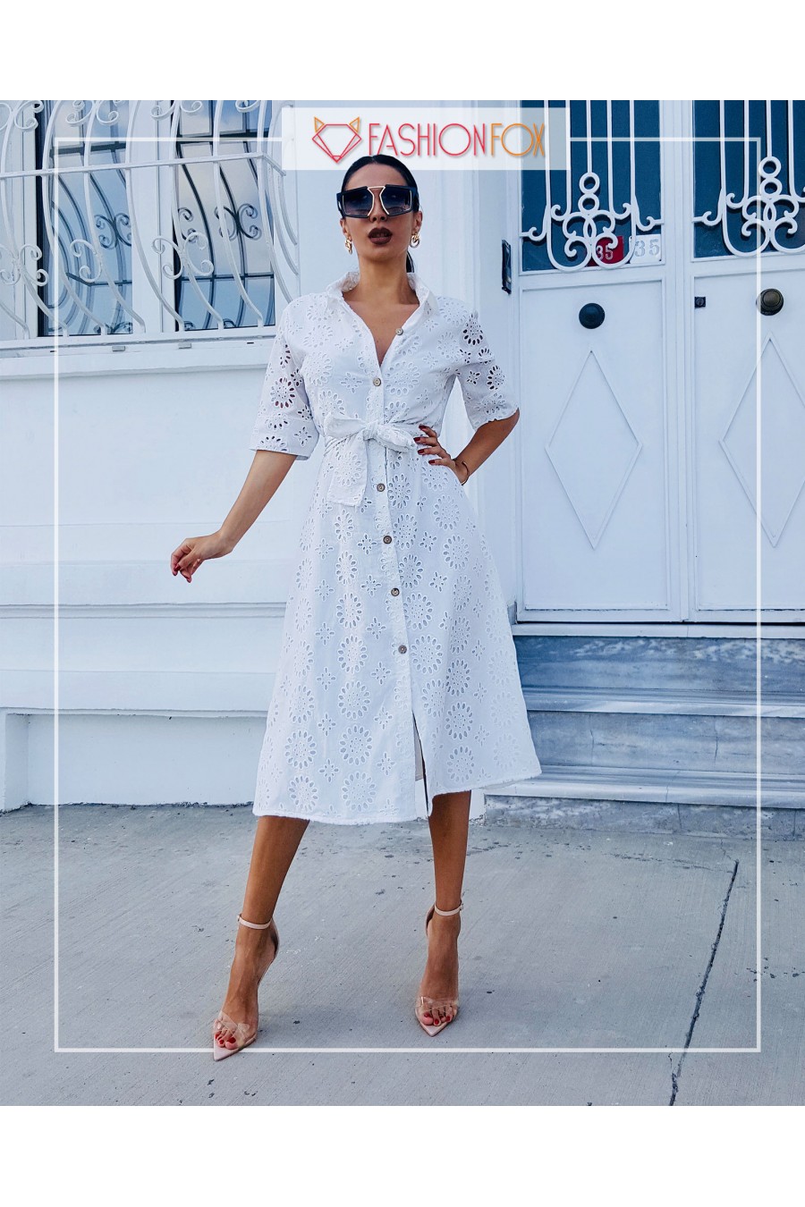 Kadın Gömlek Yaka Fisto Elbise