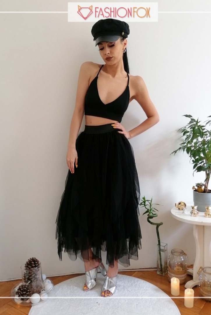Kadın Asimetrik Tül Etek