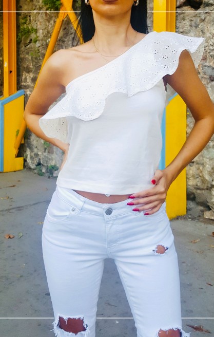 Kadın Tek Omuzlu Fisto Bluz