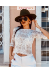 Kadın Yarım Kollu Dantel Bluz